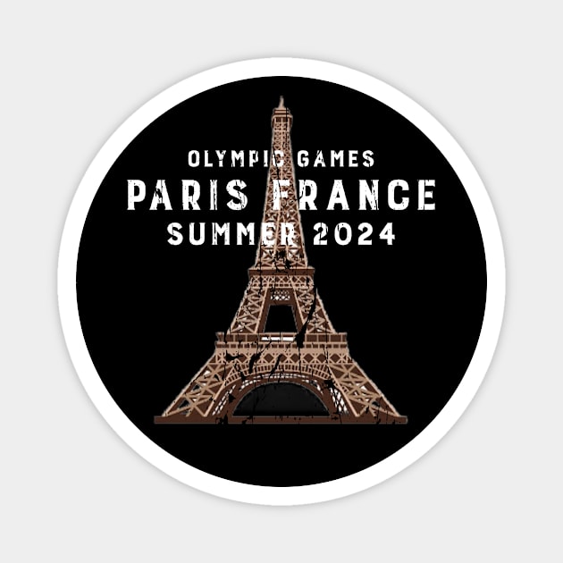 PARIS FRANCE OLYMPIC GAMES 2024 Magnet by Cult Classics